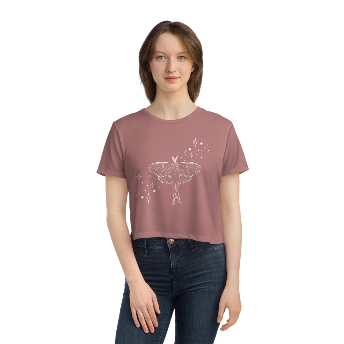 Luna Moth Fairycore Boxy Crop Top