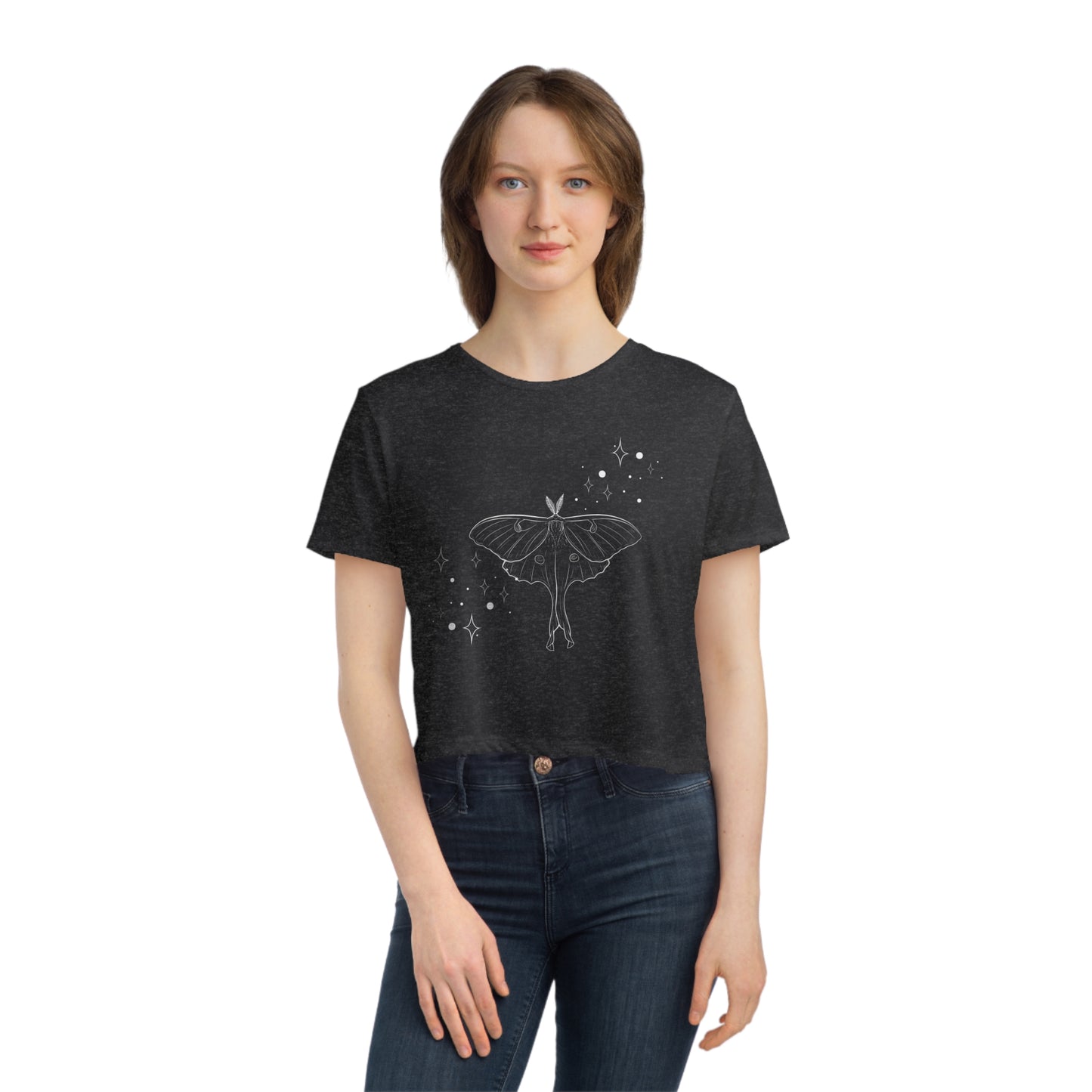 Luna Moth Fairycore Boxy Crop Top